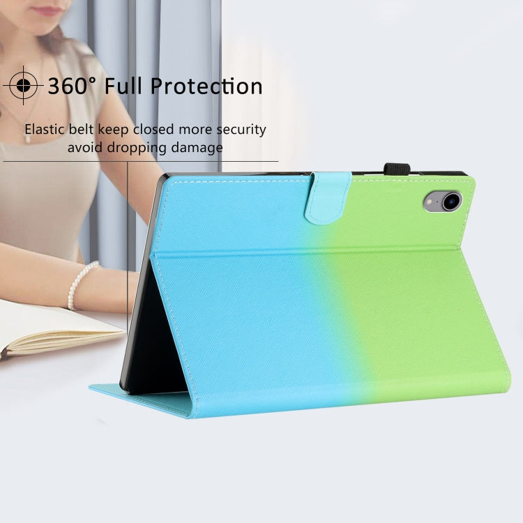 For iPad Pro 11 2024 Stitching Gradient Smart Leather Tablet Case(Green Blue) - iPad Pro 11 2024 Cases by PMC TechLife | Online Shopping South Africa | PMC TechLife | Buy Now Pay Later Mobicred