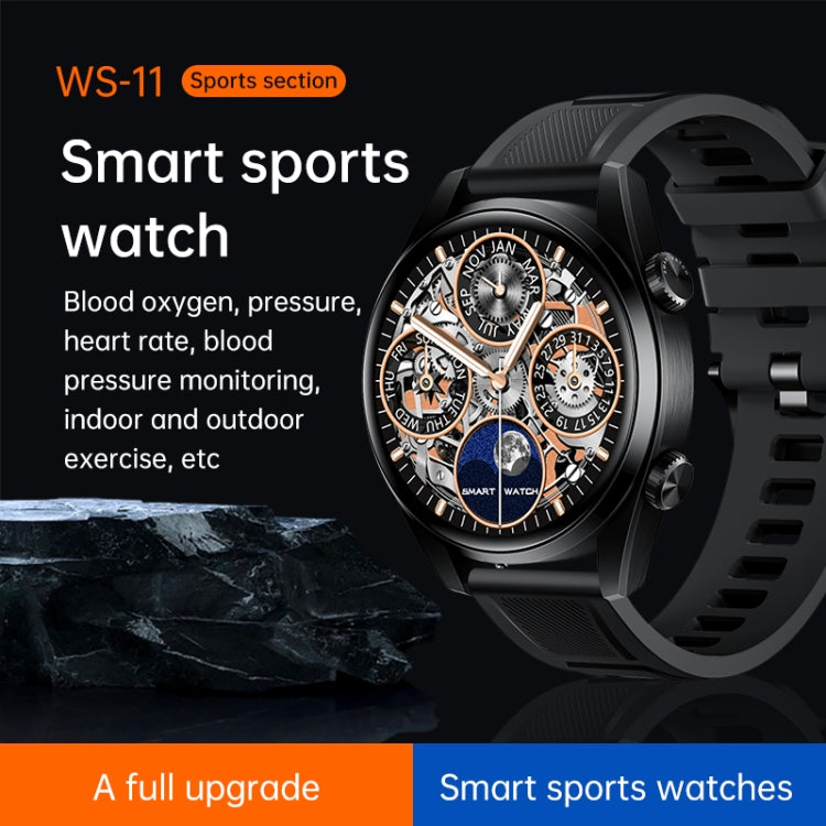WS-11 1.43 inch IP67 Sport Smart Watch, Support Bluetooth Call / Sleep / Blood Oxygen / Heart Rate / Blood Pressure Health Monitor(Silver)