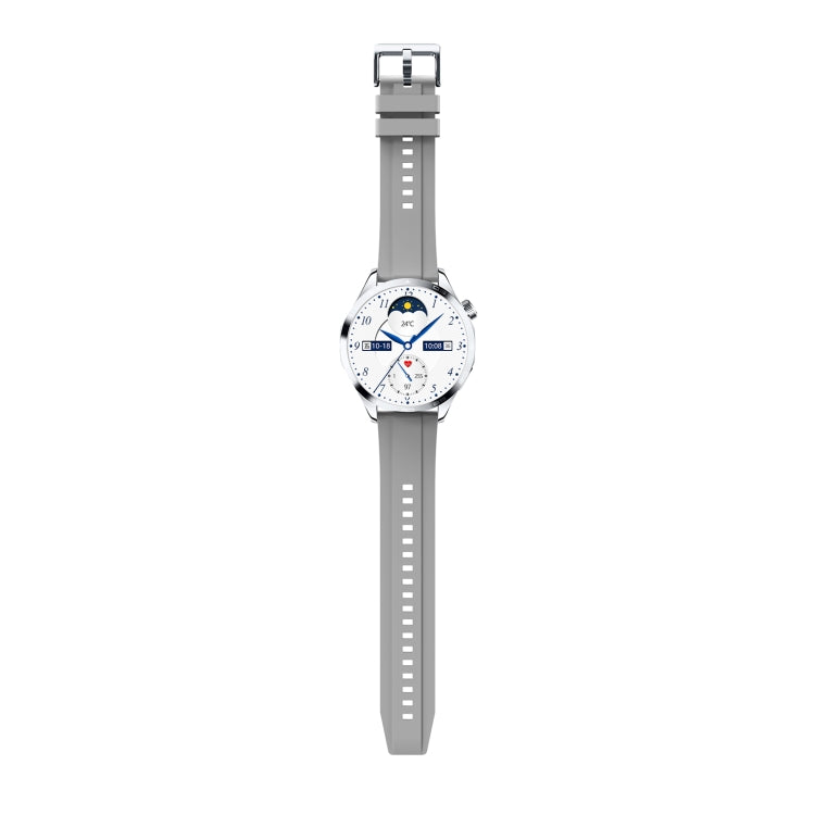 WS-26 1.52 inch IP67 Sport Smart Watch Support Bluetooth Call / Sleep / Blood Oxygen / Heart Rate / Blood Pressure Health Monitor, Silicone Strap(Silver)