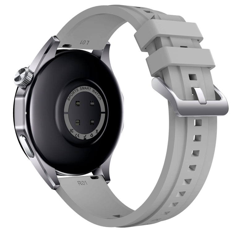 WS-26 1.52 inch IP67 Sport Smart Watch Support Bluetooth Call / Sleep / Blood Oxygen / Heart Rate / Blood Pressure Health Monitor, Silicone Strap(Silver)