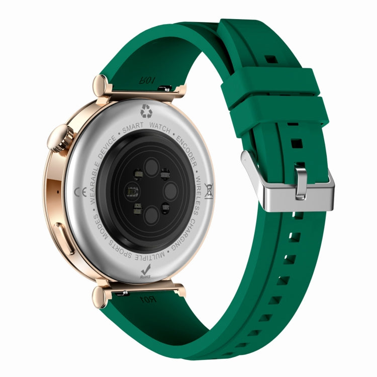 WS520 1.28 inch IP67 Sport Smart Watch, Support Bluetooth Call / Sleep / Blood Oxygen / Heart Rate / Blood Pressure Health Monitor(Rose Gold+Green)