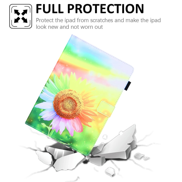 For iPad Pro 11 2024 Colored Drawing Leather Smart Tablet Case(Sunflower) - iPad Pro 11 2024 Cases by PMC TechLife | Online Shopping South Africa | PMC TechLife | Buy Now Pay Later Mobicred