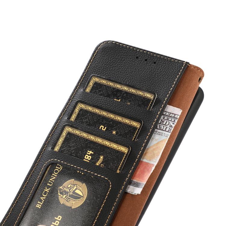 For iPhone 17 Air KHAZNEH Custer Genuine Leather RFID Phone Case(Black) - free shipping - PMc TechLife - Order now!
