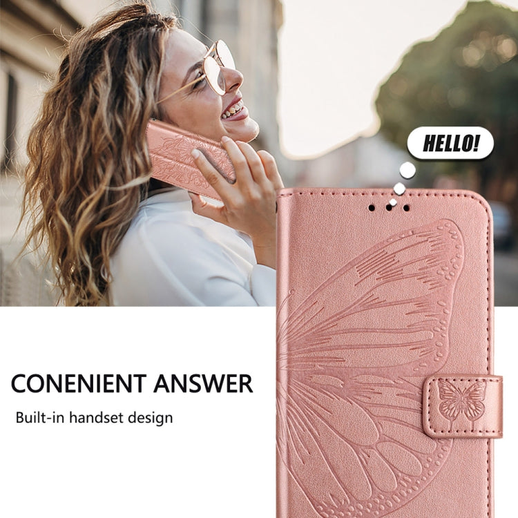 For Tecno Spark Go 2024 / Spark 20C Embossed Butterfly Leather Phone Case(Rose Gold) - Tecno Cases by PMC Jewellery | Online Shopping South Africa | PMC Jewellery | Buy Now Pay Later Mobicred