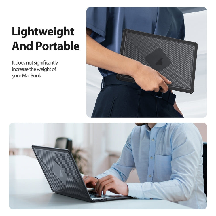 For MacBook Pro 14 2021/2023 A2442 DUX DUCIS LCGH Laptop Frosted Protective Case(Black)