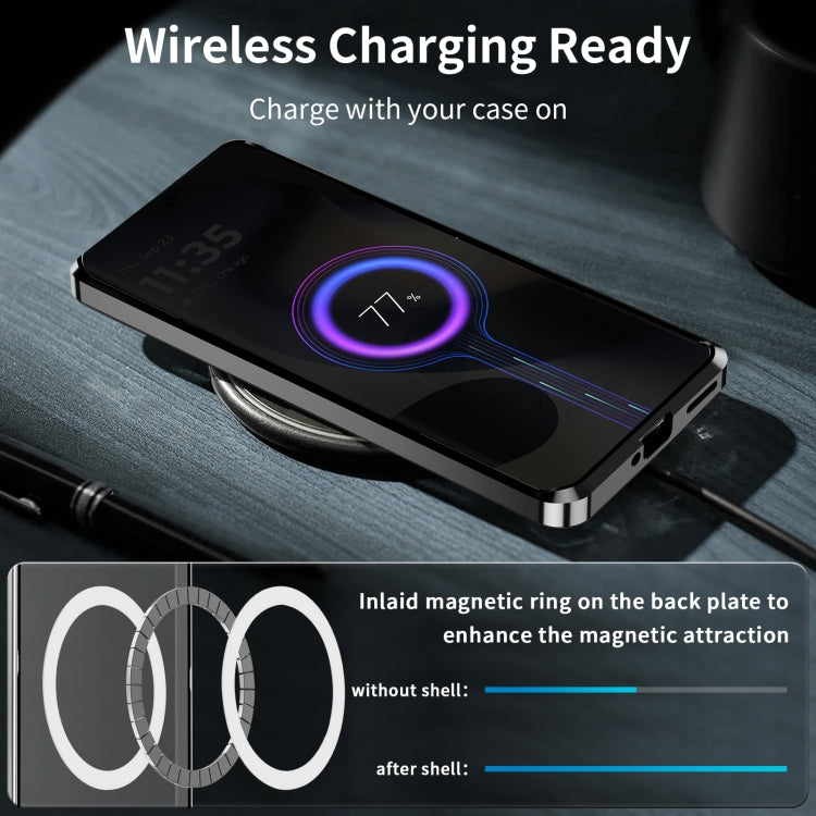 For Motorola Edge 2024 Frosted Metal MagSafe Magnetic Phone Case(Black) - free shipping - PMC Jewellery - Order now!