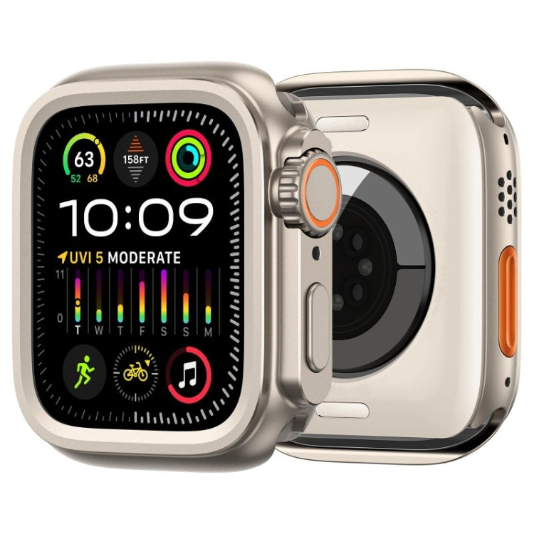 For Apple Watch Series 9 / 8 / 7 45mm Change to Ultra 49mm Alloy Watch Case(Titanium Color)