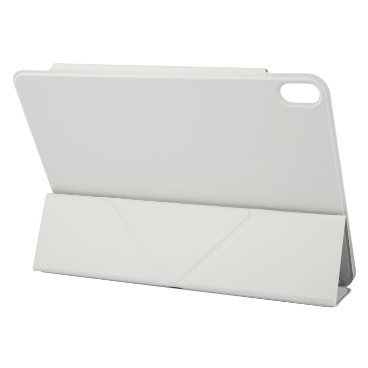 For iPad Air 13 2024 Y-Shape Double-sided Clip Magnetic Smart Tablet Case(Light Grey)