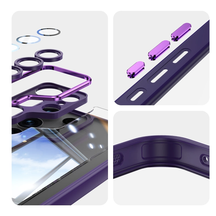 For Samsung Galaxy S25 Ultra 5G Acrylic Hybrid TPU Armor Shockproof Phone Case(Purple) - Galaxy S25 Ultra 5G Cases by PMC Jewellery | Online Shopping South Africa | PMC Jewellery | Buy Now Pay Later Mobicred