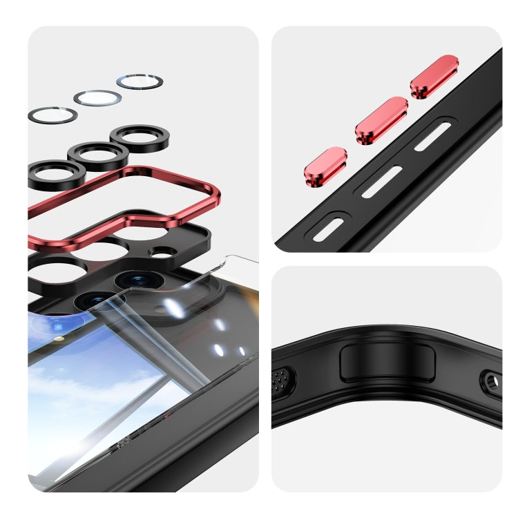 For Samsung Galaxy S25 5G Acrylic Hybrid TPU Armor Shockproof Phone Case(Black Red) - Galaxy S25 5G Cases by PMC Jewellery | Online Shopping South Africa | PMC Jewellery | Buy Now Pay Later Mobicred