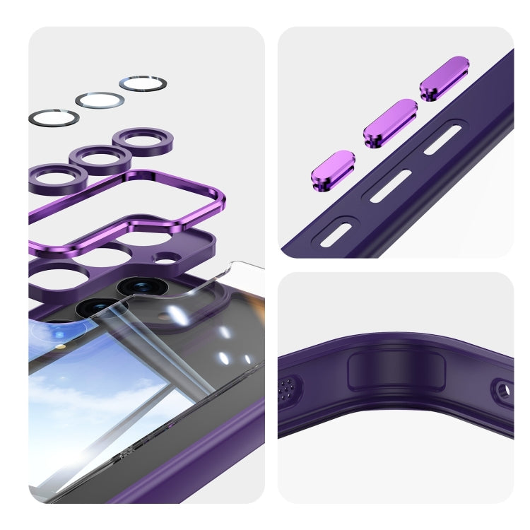 For Samsung Galaxy S25 5G Acrylic Hybrid TPU Armor Shockproof Phone Case(Purple) - Galaxy S25 5G Cases by PMC Jewellery | Online Shopping South Africa | PMC Jewellery | Buy Now Pay Later Mobicred