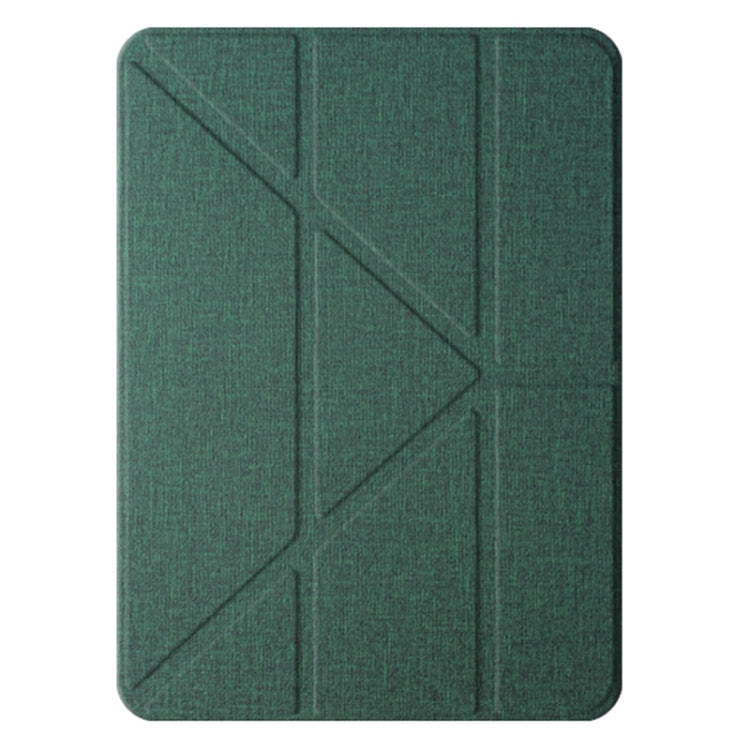 For iPad Pro 11 2024 Mutural Multi-fold Smart Leather Tablet Case(Green)