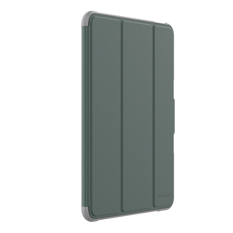 For iPad Air 13 2025 / 2024 Mutural PC Hybrid TPU Leather Smart Tablet Case(Dark Green)