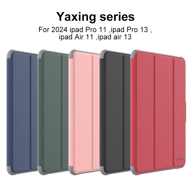 For iPad Pro 13 2024 Mutural PC Hybrid TPU Leather Smart Tablet Case(Dark Blue) - free shipping - PMC Jewellery - Order now!