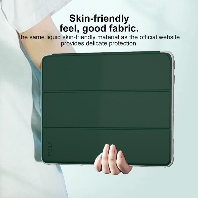 For iPad Pro 13 2024 Mutural PC Hybrid TPU Leather Smart Tablet Case(Dark Green) - iPad Pro 13 2024 Cases by Mutural | Online Shopping South Africa | PMC TechLife | Buy Now Pay Later Mobicred
