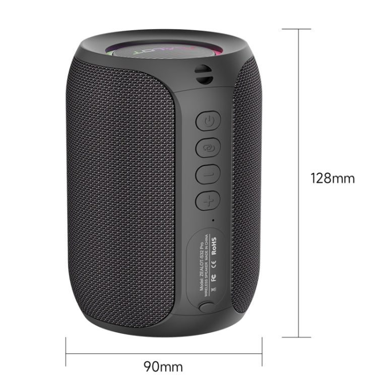 Zealot S32 Pro 15W High Power Bluetooth Speaker with Colorful Light(Camouflage Green)