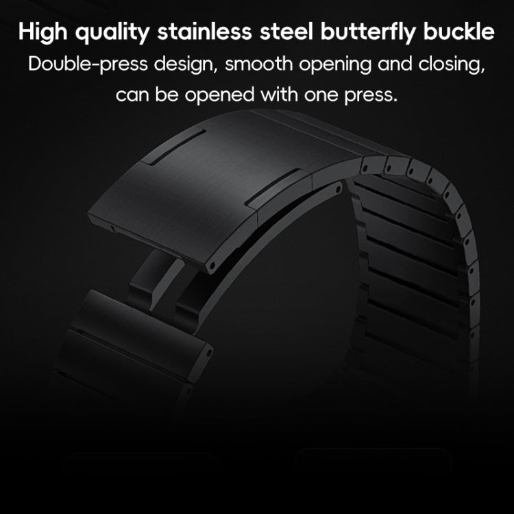For Apple Watch 42mm PG60 Single Bead Bamboo Joint Titanium Metal Watch Band(Silver)