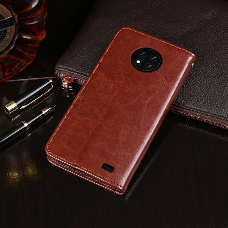 For Oukitel C19 idewei Crazy Horse Texture Horizontal Flip Leather Case with Holder & Card Slots & Wallet(Brown)