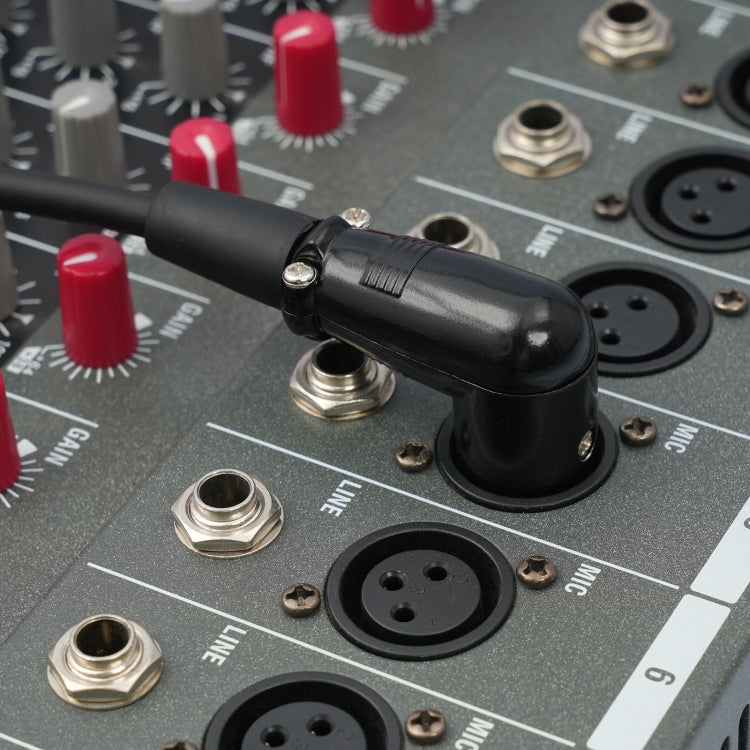 XK042L XLR 3pin Straight Female to Elbow Male Audio Cable, Length:10m(Black) - Microphone Audio Cable & Connector by PMC TechLife | Online Shopping South Africa | PMC TechLife | Buy Now Pay Later Mobicred