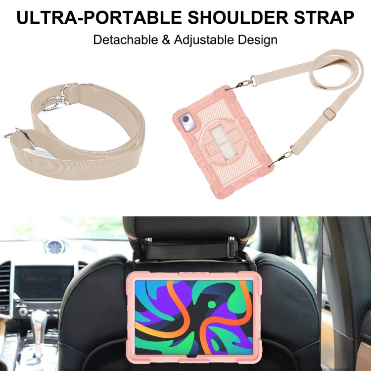 For Lenovo Tab M11 / Xiaoxin Pad 11 2024 360 Degree Rotation PC Contrast Silicone Tablet Case(Rose Gold) - Lenovo by PMC Jewellery | Online Shopping South Africa | PMC Jewellery | Buy Now Pay Later Mobicred