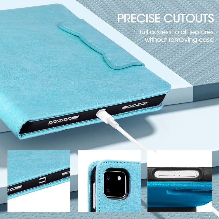 For iPad Pro 11 2024 Cat Buckle Leather Smart Tablet Case(Sky Blue) - iPad Pro 11 2024 Cases by PMC TechLife | Online Shopping South Africa | PMC TechLife | Buy Now Pay Later Mobicred