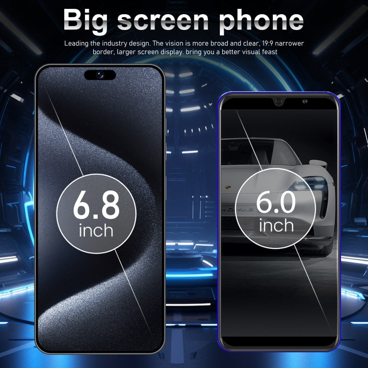 VD1 / i15 Pro Max, 3GB+64GB, 6.8 inch Screen, Face Identification, Android 10.0 MTK6753 Octa Core, Network: 4G, Dual SIM(White) - by PMC Jewellery | Online Shopping South Africa | PMC Jewellery | Buy Now Pay Later Mobicred