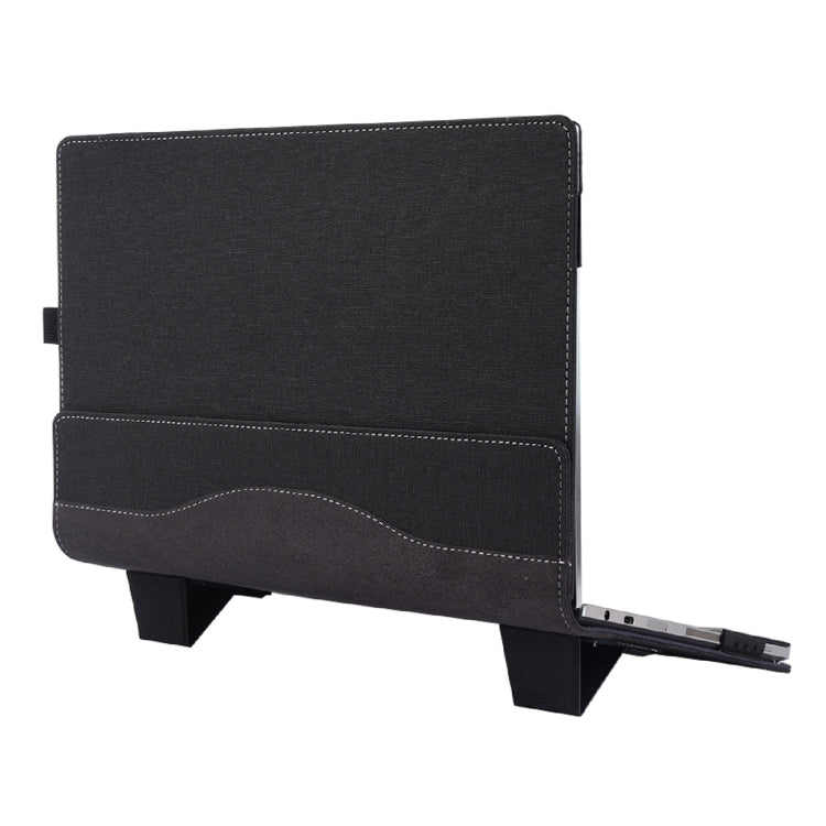 For HP Pavilion Aero 13.3 inch 13-bg / 13z-bg Leather Laptop Shockproof Protective Case With Stand(Black)