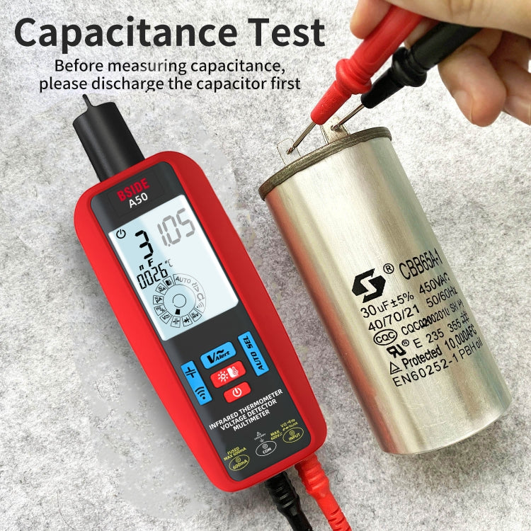 BSIDE A50 Infrared Temperature Test Digital Multimeter - free shipping - PMC Jewellery - Order now!