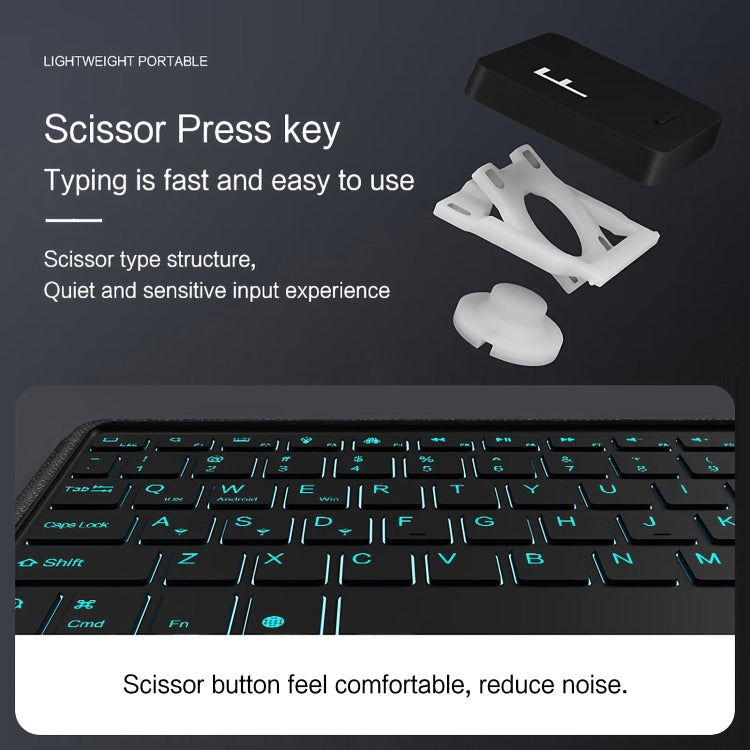For iPad Pro 13 2024 Intelligent Detachable Touch Bluetooth Keyboard Leather Tablet Case with Backlight/Pen Slot(Black)
