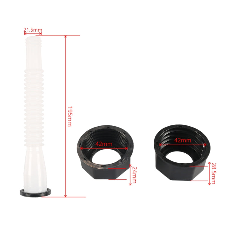 2pcs / Set Hexagonal Nut Oil Guide Tube with 8mm Drill Bit(White) - Engine Fittings by PMC TechLife | Online Shopping South Africa | PMC TechLife | Buy Now Pay Later Mobicred