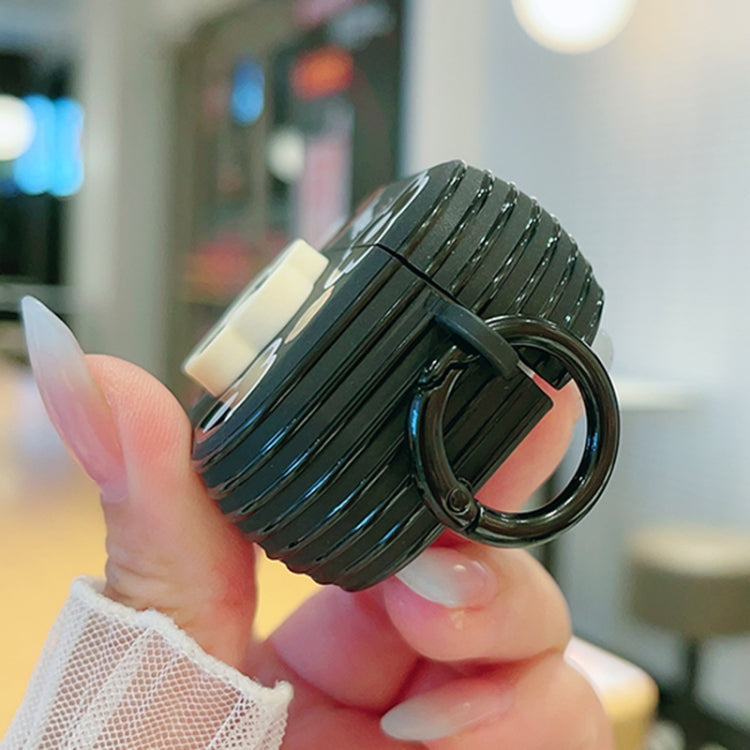 For AirPods 2 / 1 3D Colorful Pattern Bluetooth Earphone Protective Case(Black Flower) - For AirPods 1/2 by PMC Jewellery | Online Shopping South Africa | PMC Jewellery | Buy Now Pay Later Mobicred