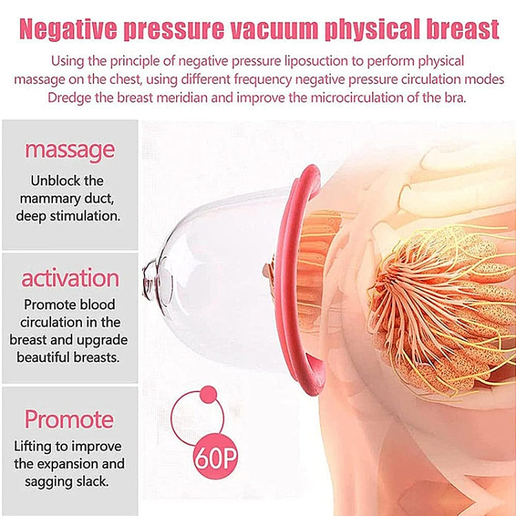 Portable USB Charging Chest Electric Massage Instrument, Style:Ordinary Paragraph(D Cup)