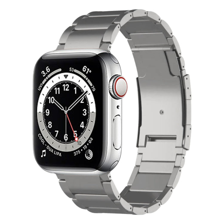 For Apple Watch Series 6 44mm Titanium Metal Watch Band(Silver)