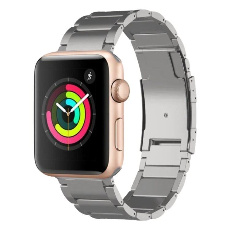 For Apple Watch Series 3 38mm Titanium Metal Watch Band(Silver)
