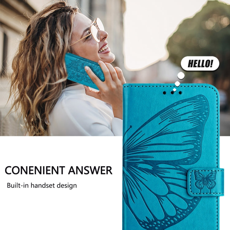 For Blackview A53 Embossed Butterfly Leather Phone Case(Blue) - More Brand by PMC TechLife | Online Shopping South Africa | PMC TechLife | Buy Now Pay Later Mobicred