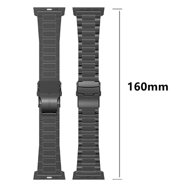 For Apple Watch SE 2023 44mm 26mm Safety Buckle Titanium Alloy Watch Band(Black) - free shipping - PMc TechLife - Order now!