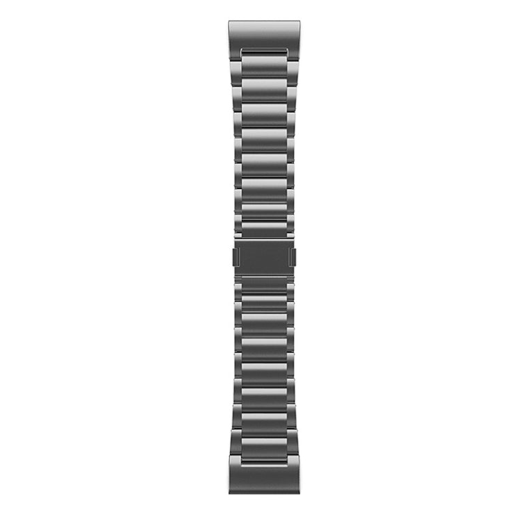 For Garmin Tactix 7 Pro / Fenix 7X 26mm Three-Bead Magnetic Buckle Metal Quick Release Watch Band(Grey)