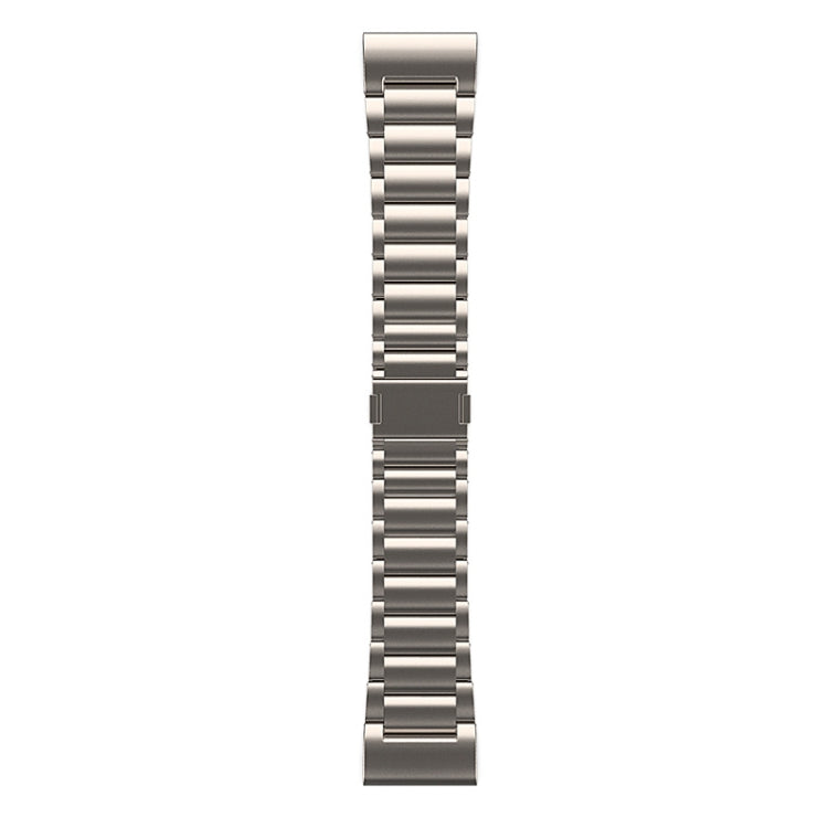 For Garmin Tactix 7 Pro / Fenix 7X 26mm Three-Bead Magnetic Buckle Metal Quick Release Watch Band(Titanium)