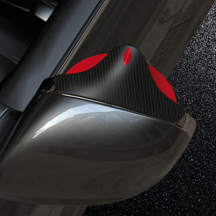 3R 3R-157 2 in 1 Car Auxiliary HD Blind Spot Mirror with Carbon Fiber Texture Rain Shield, Style:Round Shape