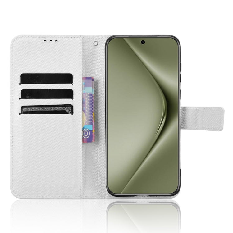 For Huawei Pura 70 Ultra Diamond Texture Leather Phone Case(White)