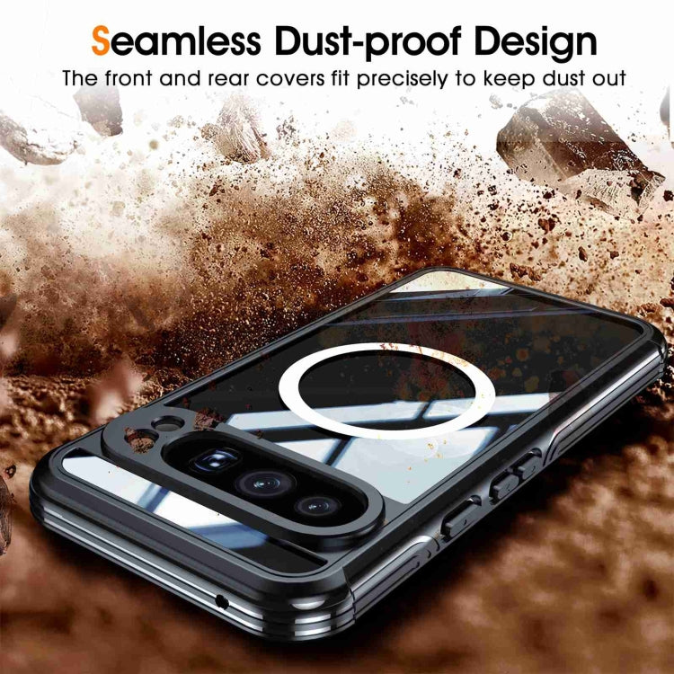 For Google Pixel 9 Pro XL RedPepper Transparent IP54 Life Waterproof Phone Case(Black) - Google Cases by RedPepper | Online Shopping South Africa | PMC Jewellery | Buy Now Pay Later Mobicred