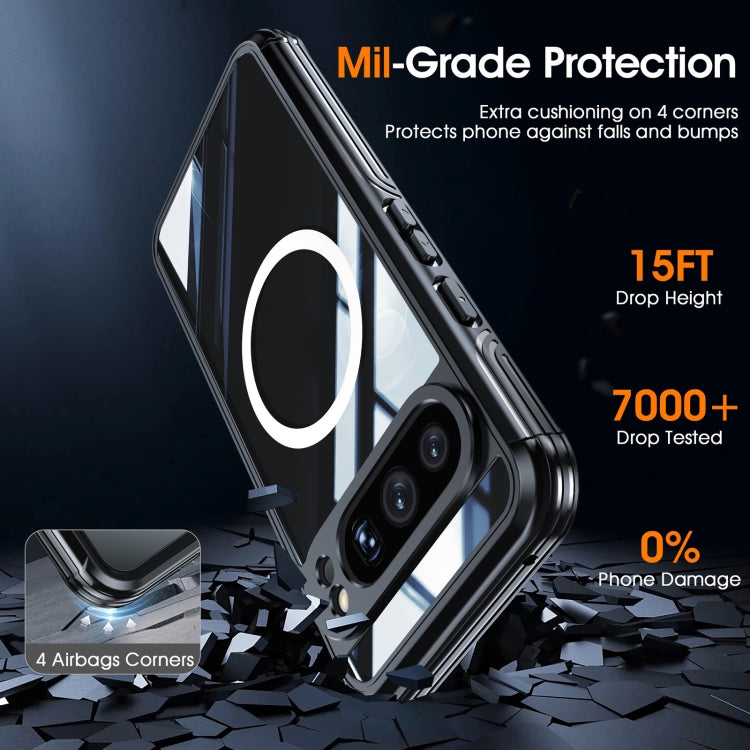 For Google Pixel 9 / 9 Pro RedPepper Transparent IP54 Life Waterproof Phone Case(Black) - free shipping - PMC Jewellery - Order now!