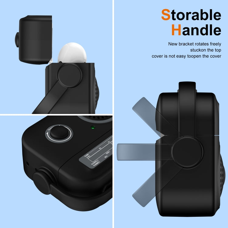 For AirPods Pro 2 Radio Style Wireless Bluetooth Earphones Shockproof Protective Case(Light Grey)