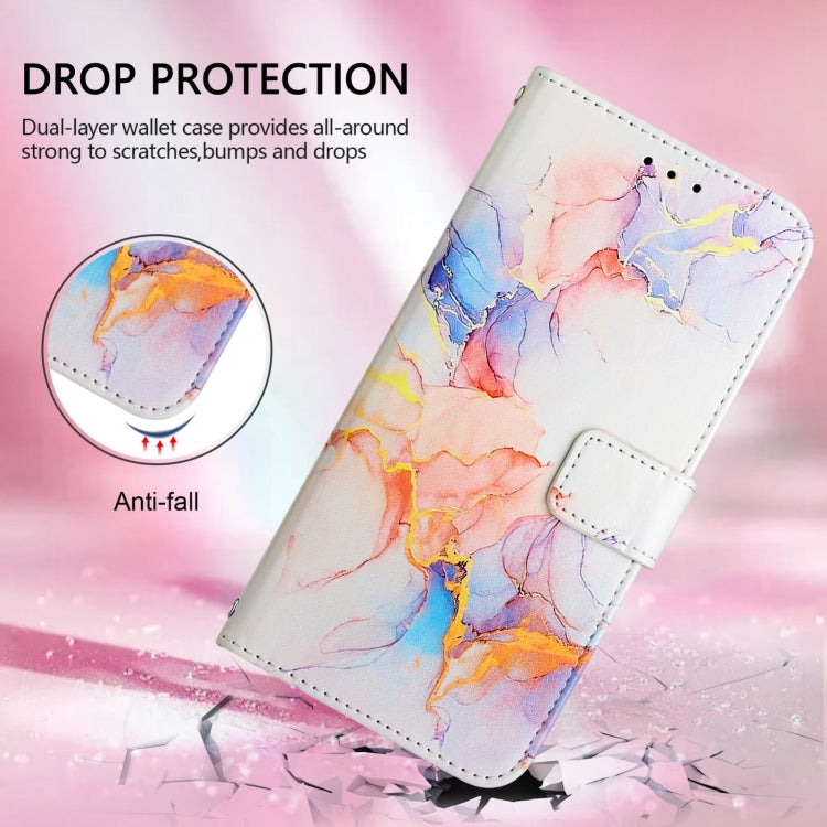 For Blackview Color 8 PT003 Marble Pattern Flip Leather Phone Case(Galaxy Marble White) - More Brand by PMC TechLife | Online Shopping South Africa | PMC TechLife | Buy Now Pay Later Mobicred