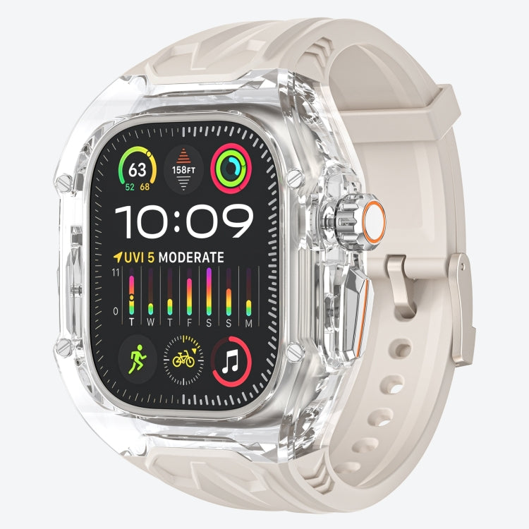 For Apple Watch Ultra 2 49mm Modified PC Hybrid TPU Watch Case Band(Starlight Transparent)