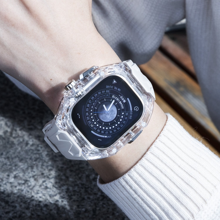 For Apple Watch Ultra 2 49mm Modified PC Hybrid TPU Watch Case Band(Starlight Transparent)