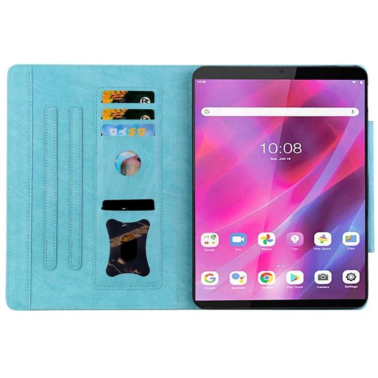 For Lenovo Tab M8 Cat Buckle Leather Tablet Case(Sky Blue)