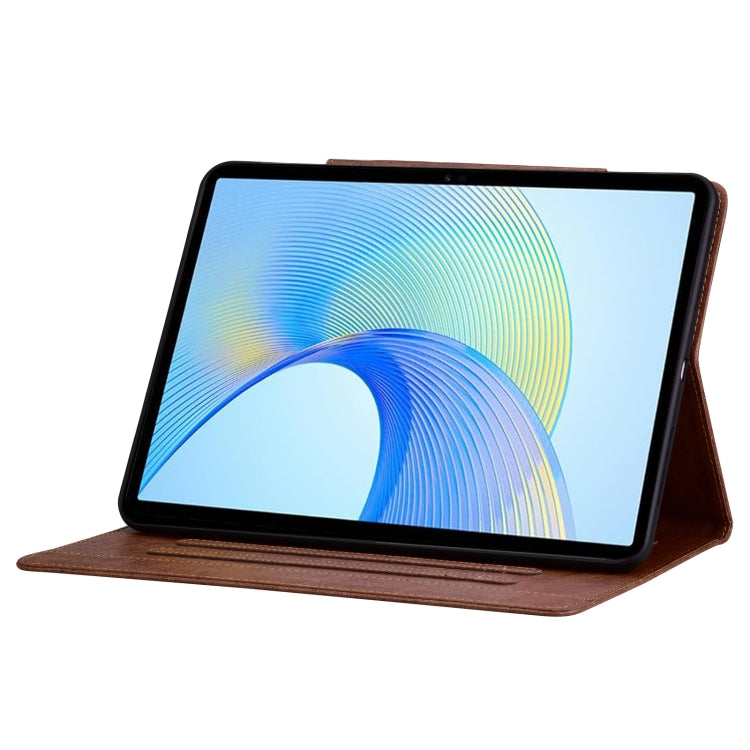 For Lenovo Tab K11 Plus / M11 Plus Cat Buckle Leather Tablet Case(Brown)