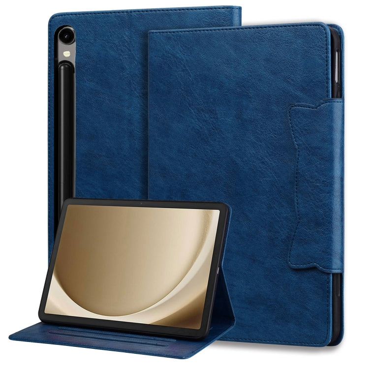 For Samsung Galaxy Tab S9 FE / S9 / S8 / S7 Cat Buckle Leather Smart Tablet Case(Royal Blue)
