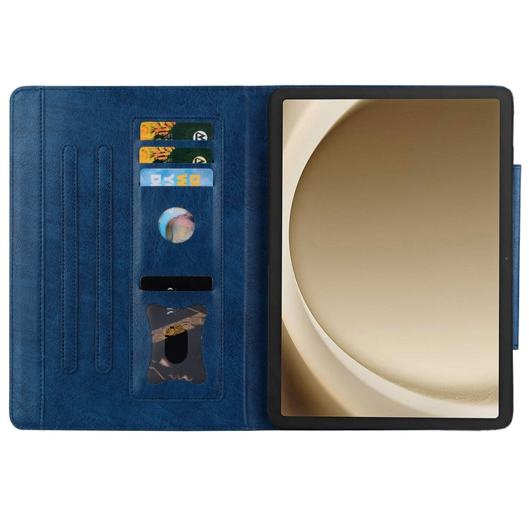 For Samsung Galaxy Tab S9 FE / S9 / S8 / S7 Cat Buckle Leather Smart Tablet Case(Royal Blue)